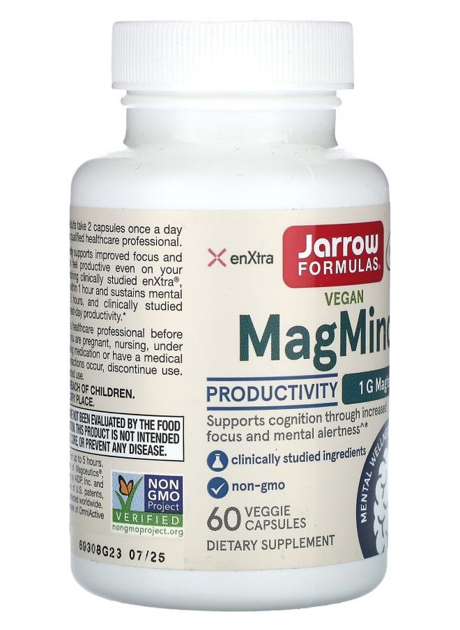 jarrow formulas Vegan MagMind Productivity 60 Veggie Capsules  - Image 2