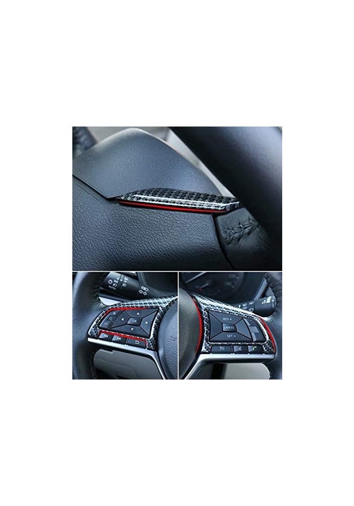 MAXDOOL Carbon Fiber Steering Wheel Cover Sequins Frame Trim for Nissan Vehicles - Image 5