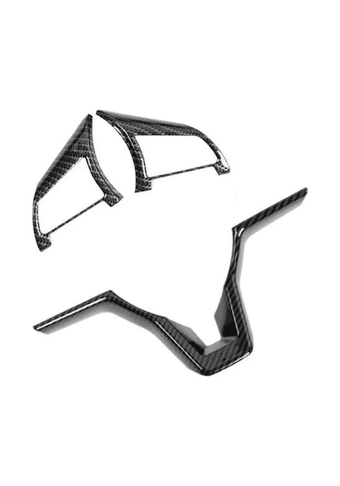 MAXDOOL Carbon Fiber Steering Wheel Cover Sequins Frame Trim for Nissan Vehicles - Image 3