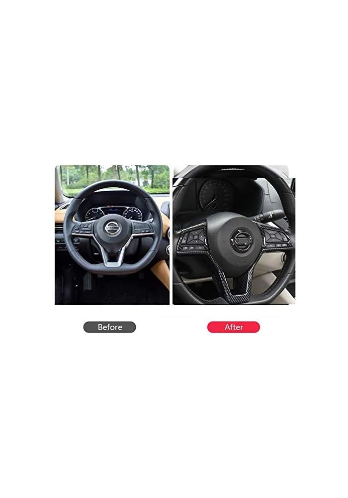 MAXDOOL Carbon Fiber Steering Wheel Cover Sequins Frame Trim for Nissan Vehicles - Image 2