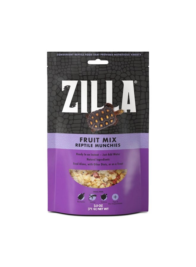 زيلا طعام زواحف من Zilla Reptile Food Munchies Fruit Mix لإغوانا الحيوانات الأليفة، والسحالي، والسلاحف، والسلاحف، وسرطانات الناسك، 2.5 أونصة - Image 1