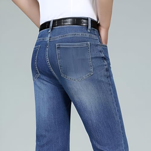 Ben Martin Men’s Bell Bottom Jeans || Bootcut Denim Pants || Wide Leg Flared Jean's for Men || High Waist Stretchable Retro Fit || Cotton Jean for College Casual Light Blue, Size 28 (0) - Image 4