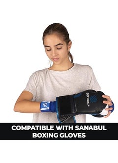 Sanabul  Elastic 120 Inch Boxing Hand Wraps | Kickboxing Handwraps For Boxing Gloves For Men, Women, And Kids | Muay Thai Mma Hand Wraps | Blue  - Image 4