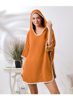 Destiny Hometex 4 Layer Muslin Hooded Adult Women's Poncho  - Image 3