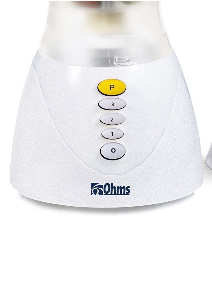 Ohms - Ohms 2-in-1 Blender With Grinder 450 Watts White - Image 1