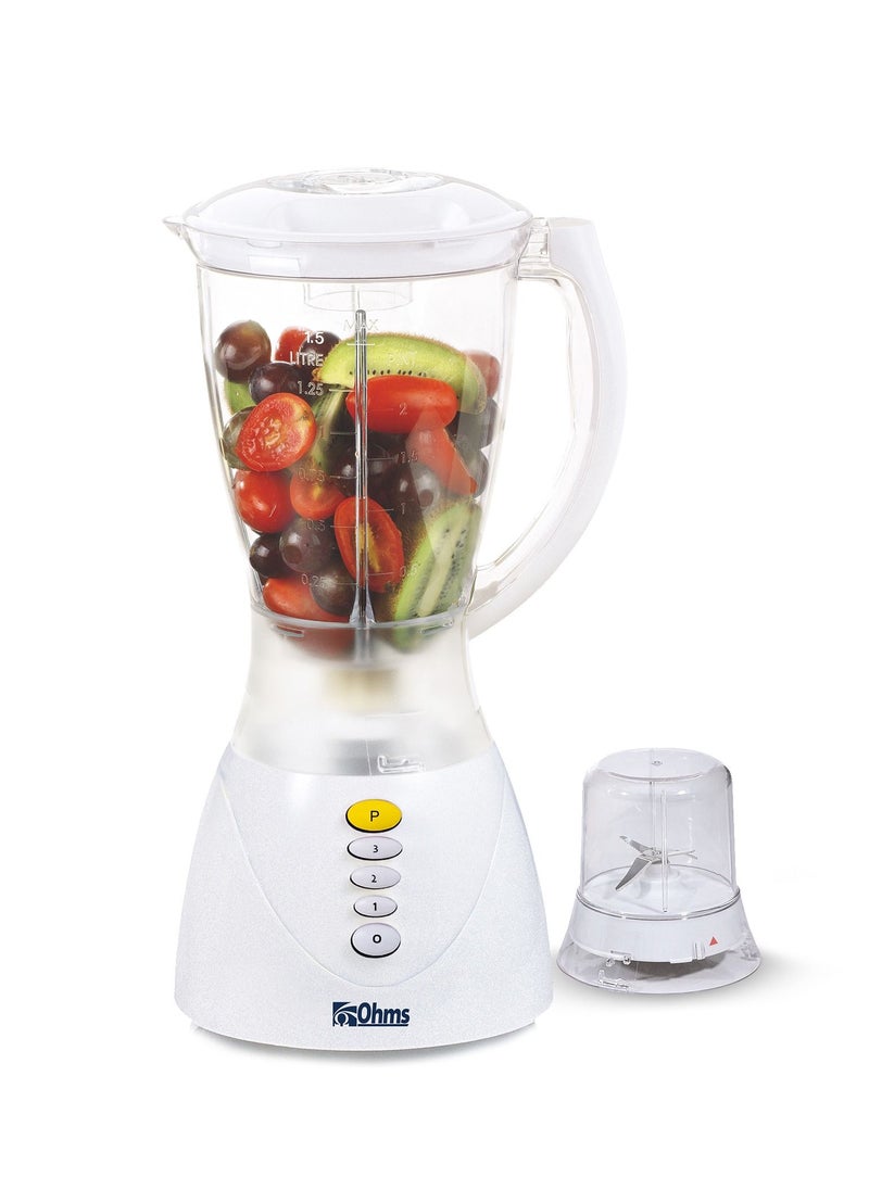 Ohms - Ohms 2-in-1 Blender With Grinder 450 Watts White - Image 1