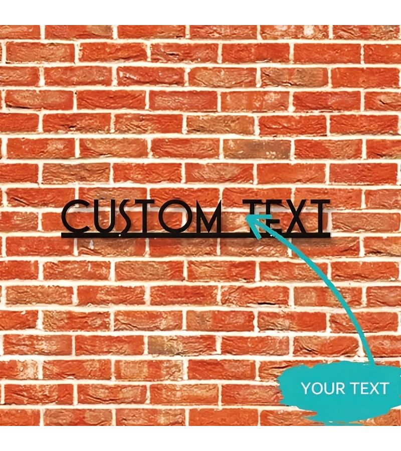 لوحة معدنية مخصصة باسم للبوابة وديكور الحديقة بارتفاع 16 بوصة عالية الجودة ومتينة بتصميم من الحديد المطاوع مخصصة لديكور الجدران الداخلية والخارجية - Image 2