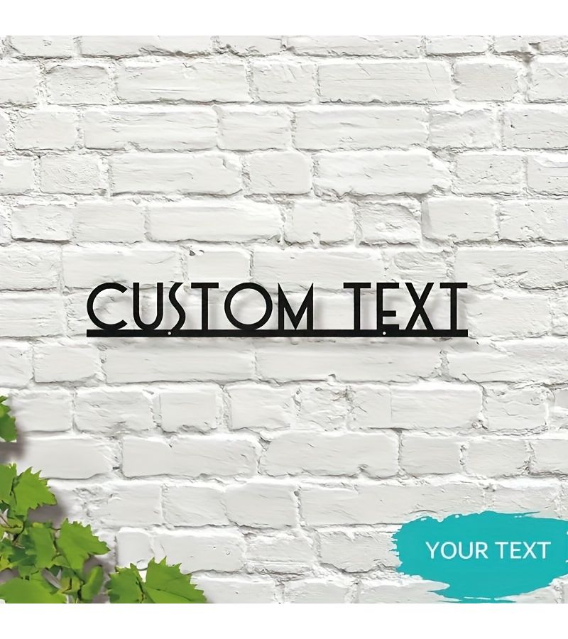 لوحة معدنية مخصصة باسم للبوابة وديكور الحديقة بارتفاع 16 بوصة عالية الجودة ومتينة بتصميم من الحديد المطاوع مخصصة لديكور الجدران الداخلية والخارجية - Image 3