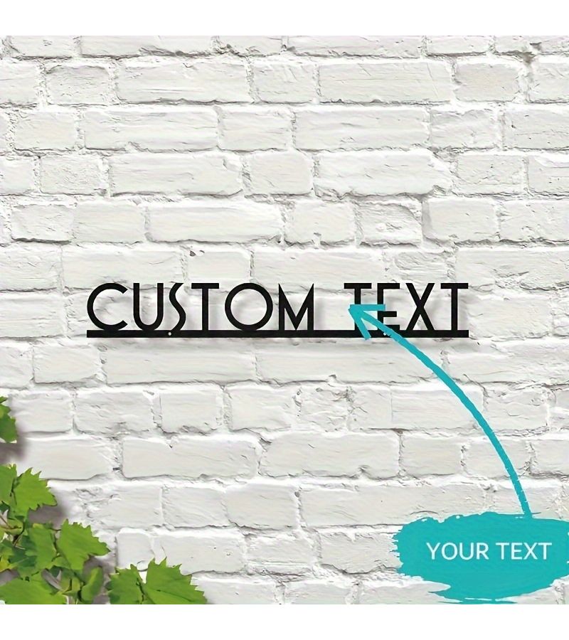 لوحة معدنية مخصصة باسم للبوابة وديكور الحديقة بارتفاع 16 بوصة عالية الجودة ومتينة بتصميم من الحديد المطاوع مخصصة لديكور الجدران الداخلية والخارجية - Image 1