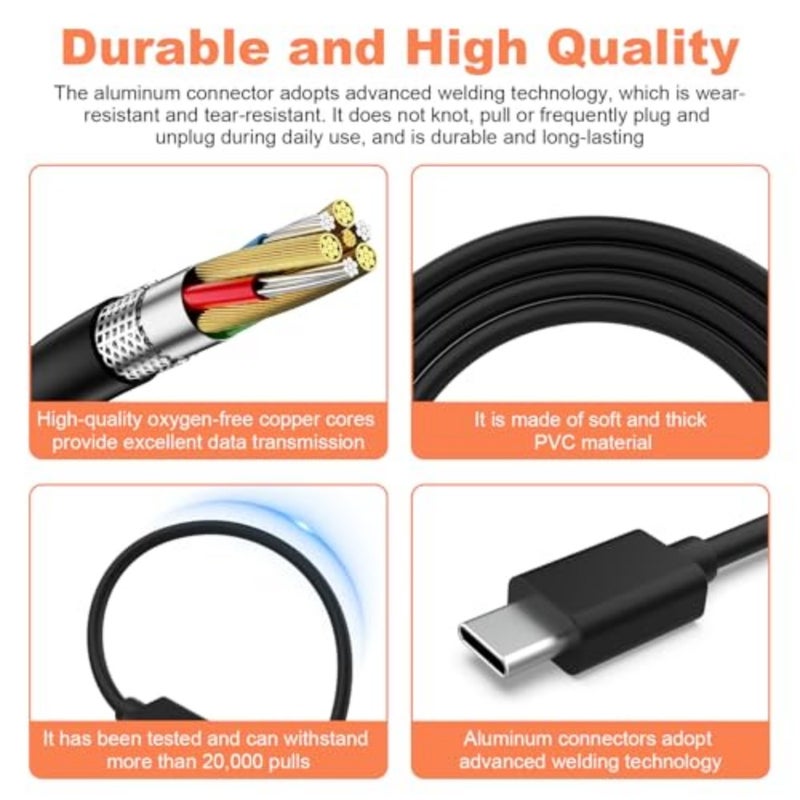 USB C Charger Charging Cable Compatible with JBL Tune 720BT, Tune 770NC, Tune 520BT, Tune 510BT, Tune 760NC, Live 670NC, Tune 660NC, Tune 125, Tune 225, Tune 130NC, Tune 230NC Headphones 3.3 FT - Image 3