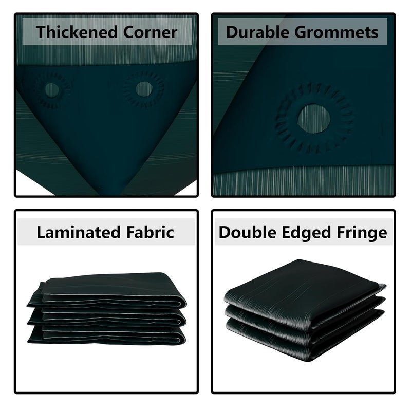 Kuber Industries Kuber Industries Tirpal 6x6 Feet Waterproof Tarpaulin Sheet 120 GSM Tadpatri Tharpai EcoFriendly Tent Tirpal Thadika Thappi Tarp Lightweight Premium Tirpal Green - Image 4