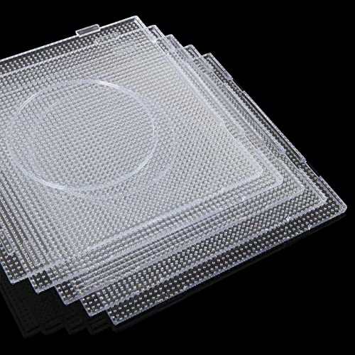 Ziqi 12PCS Mini Perler Bead Pegboards, 2.6mm Plastic Square Boards, Large Clear Pegboards for 2.6MM Mini Fuse Beads, Craft Beads-5.3 x 5.3 Inch - Image 4
