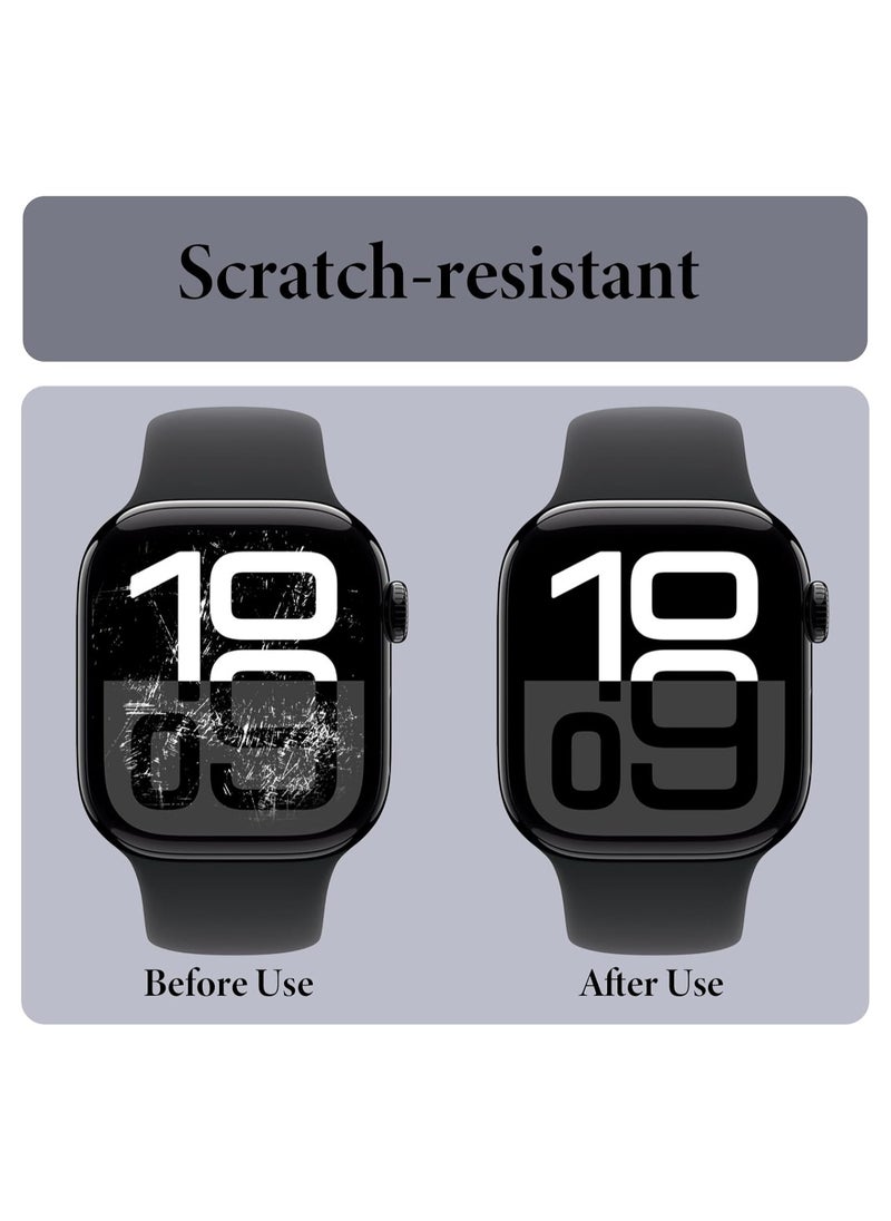 Generic Screen Protector for Apple Watch Series 10 42mm, [3 Pack] HD Clear 3D Curved Anti-Scratch PET Soft Screen Protector Film,[Full Coverage] Touch Sensitive  - Image 3