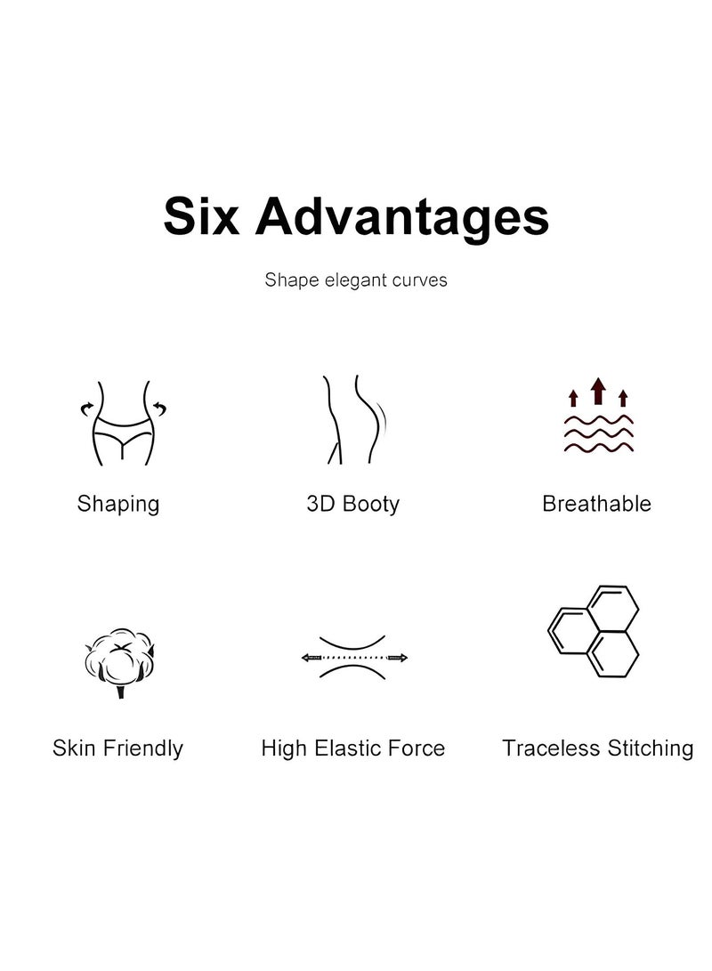 REOCLE Women's Lace Shaper Boyshort Underwear Seamless Body Shapewear Panties Tummy Control Body Shaper Faja Shorts - Image 4