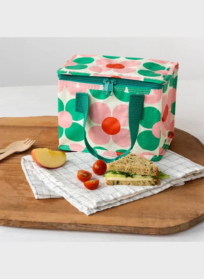 Rex London Pink And Green Daisy Lunch Bag