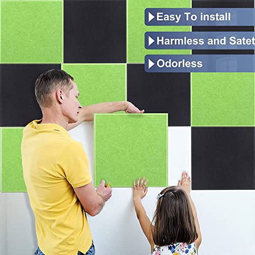 KS AUDIOSOUL ZEE Sound Proofing Studio Foam Padding High Density Polyester Fiber Acoustic Treatment, 30 * 30 * 1 cm Sound Insulation Panels Beveled Edge Tiles,Studio Home and Office. (Pack 6, Black) - Image 5