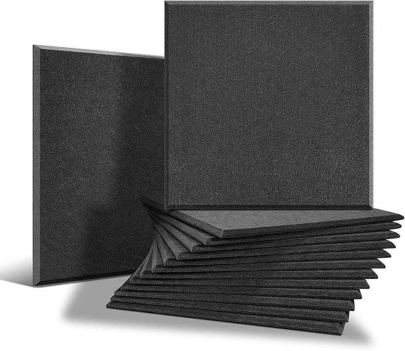 KS AUDIOSOUL ZEE Sound Proofing Studio Foam Padding High Density Polyester Fiber Acoustic Treatment, 30 * 30 * 1 cm Sound Insulation Panels Beveled Edge Tiles,Studio Home and Office. (Pack 6, Black) - Image 4