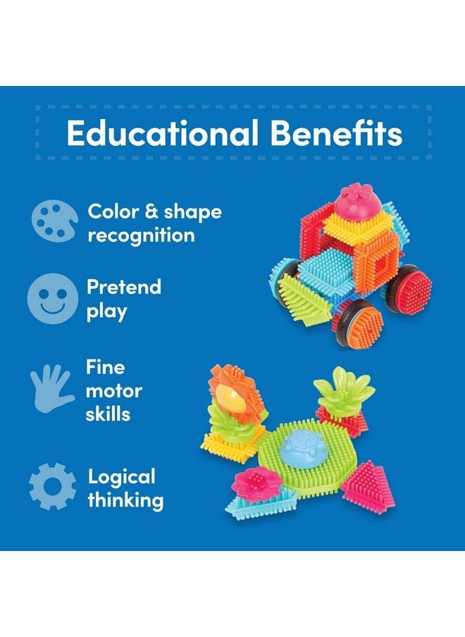 Bristle Blocks By Battat The Official Bristle Blocks 54Piece Jungle Adventures In A Tube Stem Toys 3D Sensory Toy Blocks For Kids Building Toys For Creativity & Dexterity 2 Yr