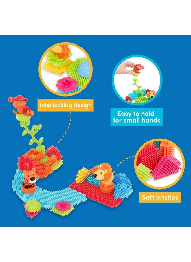 Bristle Blocks By Battat The Official Bristle Blocks 54Piece Jungle Adventures In A Tube Stem Toys 3D Sensory Toy Blocks For Kids Building Toys For Creativity & Dexterity 2 Yr