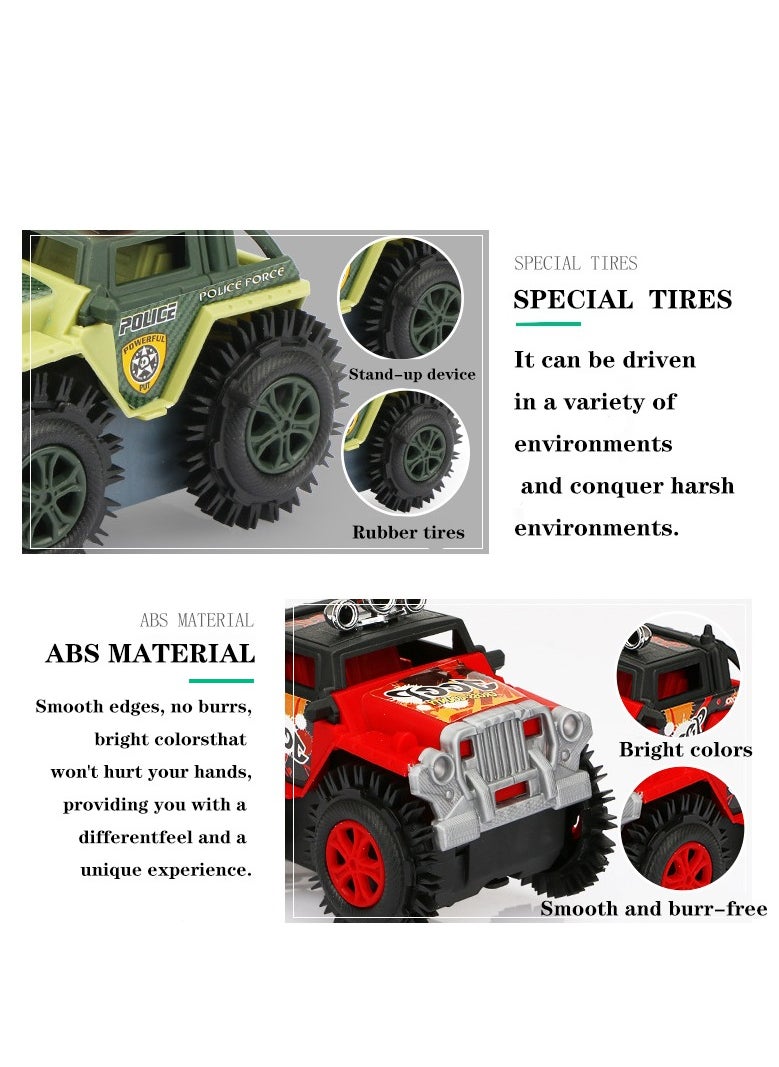 CIMIA - Crazy Racers Electric Stunt Car Toy, Off-Road Vehicle with Flip Function, 10.5 x 7 x 8 cm, Ages 3+,Blue - Image 1