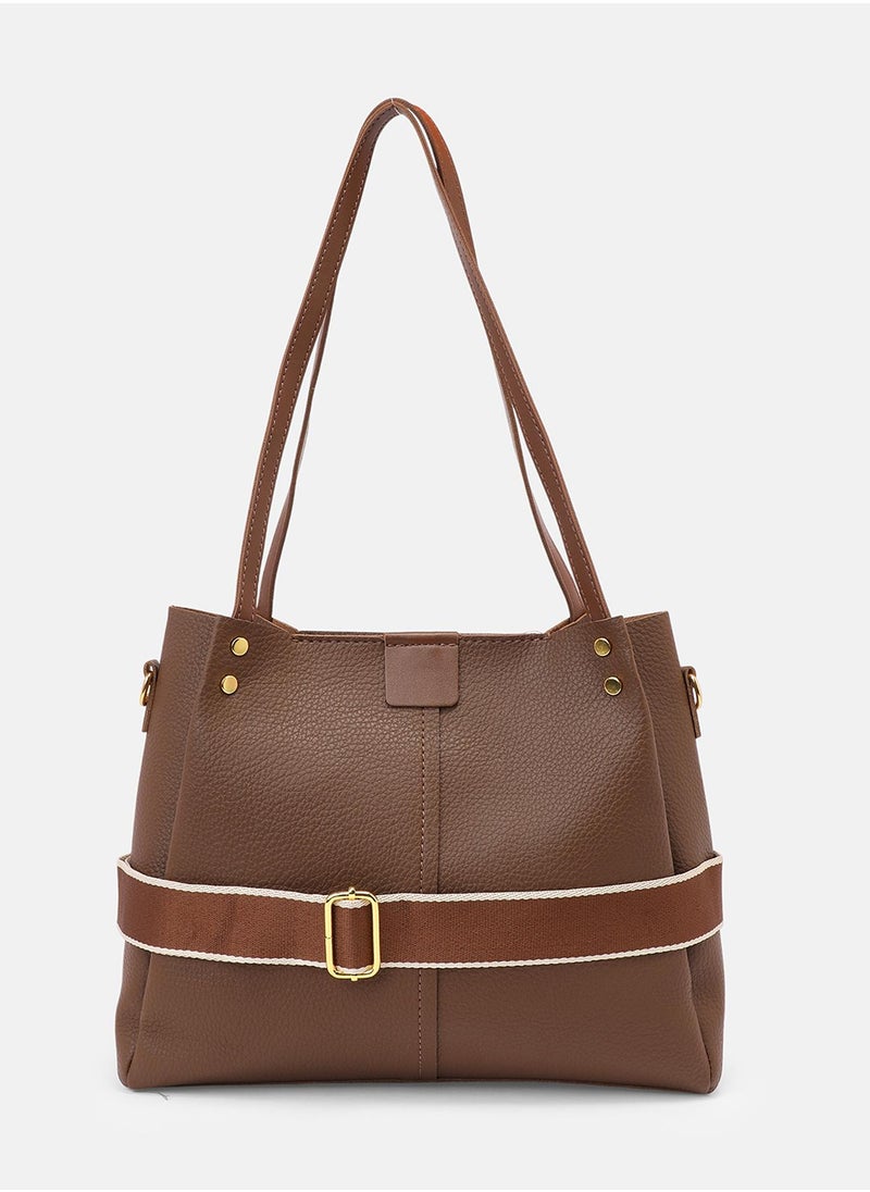 Haute Sauce - Solid Zip Lock Regular Vegan Leather Hand Bag For Women - Image 1