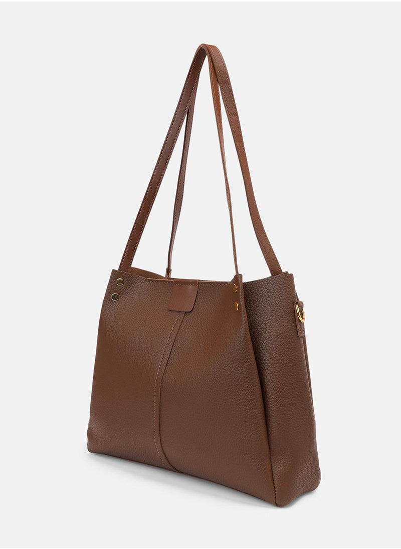 Haute Sauce - Solid Zip Lock Regular Vegan Leather Hand Bag For Women - Image 1