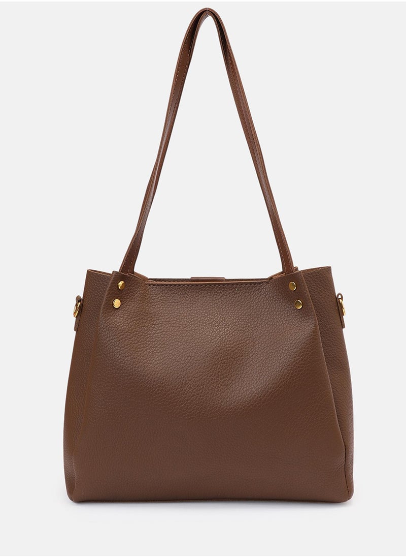 Haute Sauce - Solid Zip Lock Regular Vegan Leather Hand Bag For Women - Image 1