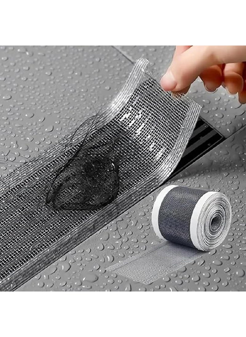 DEAL NUT 1 Roll Kitchen Sink Strainer Disposable Hair Catcher Shower Drain Mesh Stickers Cuttable PVC Mesh Hair Trapper Shower Filter for BathroomLaundryBathtubKitchen 5 Meter  - Image 3