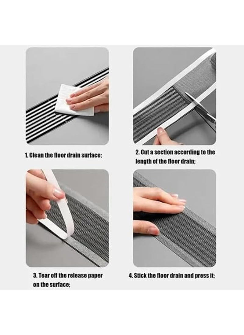 DEAL NUT 1 Roll Kitchen Sink Strainer Disposable Hair Catcher Shower Drain Mesh Stickers Cuttable PVC Mesh Hair Trapper Shower Filter for BathroomLaundryBathtubKitchen 5 Meter  - Image 2