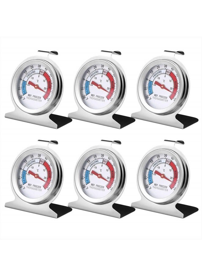 JOLLYSTYLE 6PCS Refrigerator Freezer Thermometer - Refrigerator/Freezer/Fridge Temperature Cooler - Classic Series Large Dial Thermometer (6)  - Image 1