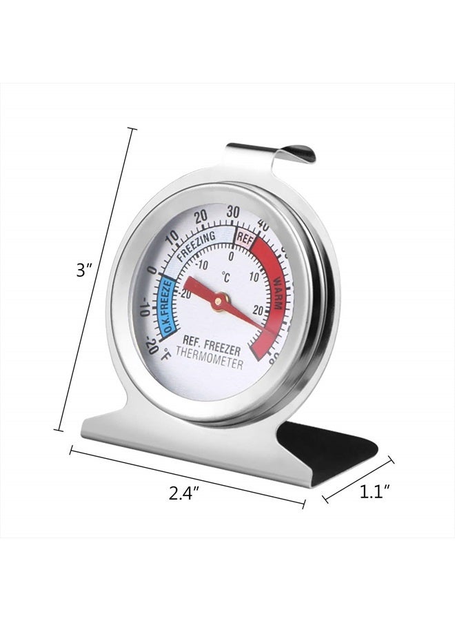 JOLLYSTYLE 6PCS Refrigerator Freezer Thermometer - Refrigerator/Freezer/Fridge Temperature Cooler - Classic Series Large Dial Thermometer (6)  - Image 3