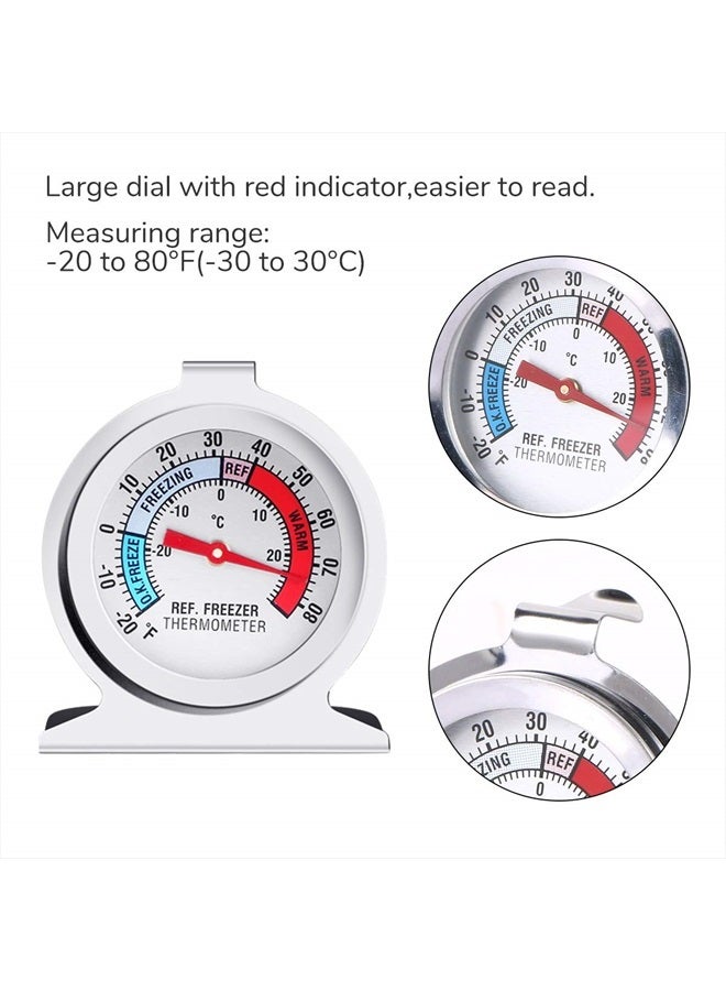 JOLLYSTYLE 6PCS Refrigerator Freezer Thermometer - Refrigerator/Freezer/Fridge Temperature Cooler - Classic Series Large Dial Thermometer (6)  - Image 4