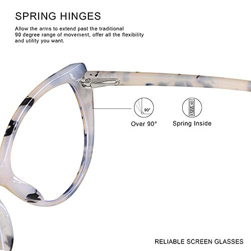 ANDWOOD Blue Light Blocking Glasses Women Bluelight Blocker Computer Cateye Clear Reading Cat Eye Eyeglasses Frame - Image 5