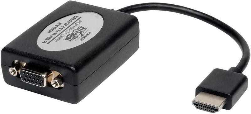 TRIPPLITE محول كابل HDMI إلى VGA، ذكر إلى أنثى، دقة HD 4K @ 30Hz، يمتد حتى 100 قدم، أبيض، سلك بطول 6 بوصات، ضمان لمدة 3 سنوات (P131-06N) - Image 2