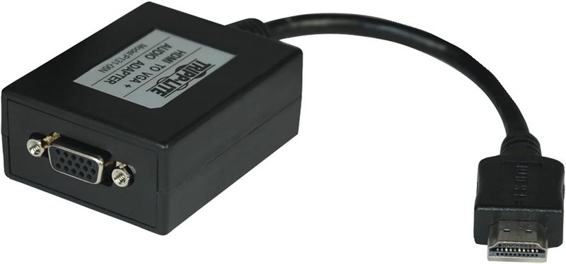 TRIPPLITE محول كابل HDMI إلى VGA، ذكر إلى أنثى، دقة HD 4K @ 30Hz، يمتد حتى 100 قدم، أبيض، سلك بطول 6 بوصات، ضمان لمدة 3 سنوات (P131-06N) - Image 1