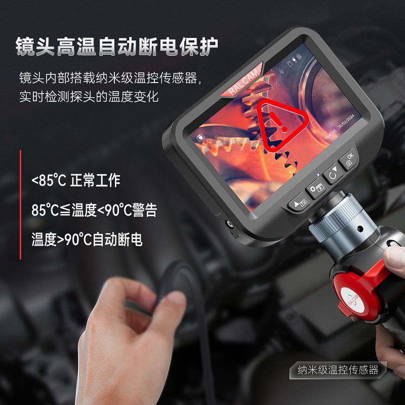 Ralcam Sharp Look Car Repair With Screen Endoscope 360 Degree Steering Handheld Hd Pipeline Industrial Endoscope - Image 3