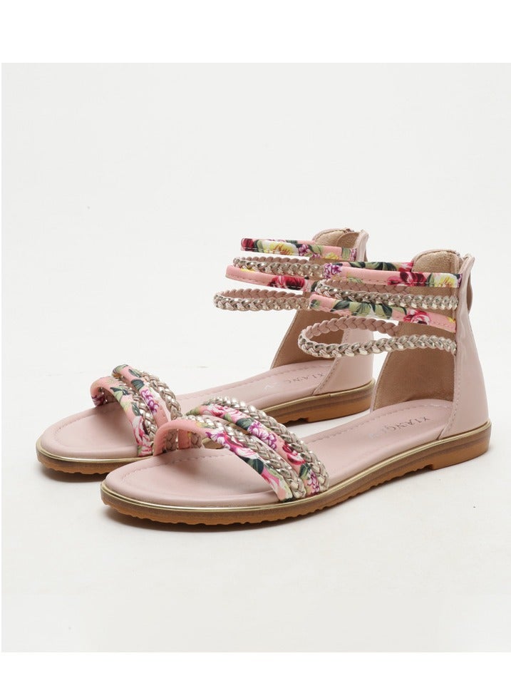 SIKETU New Women's Flat Bottomed Casual Vacation Roman Sandals - Image 2