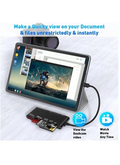 KASTWAVE USB 3.0 Memory Card Reader Upgraded Extension 7 in 1 Multi-Card Adapter 5Gbps Read Write for SD SDXC SDHC CF CFI TF XD Micro SD Micro SDXC Micro SDHC MS MMC UHS-I Card for Windows Mac OS Linux  - Image 3