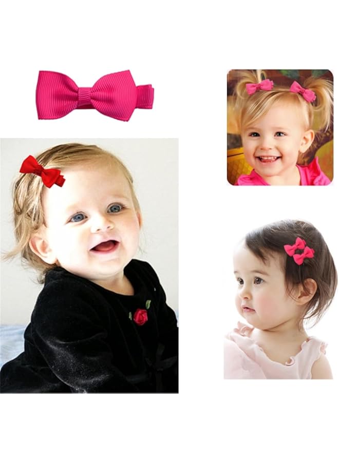 40 قطعة من مشابك شعر الأطفال مقاس 2 بوصة مبطنة بالكامل ومضادة للانزلاق في 40 لونًا للفتيات والرضع والأطفال الصغار (ملون) - Image 2