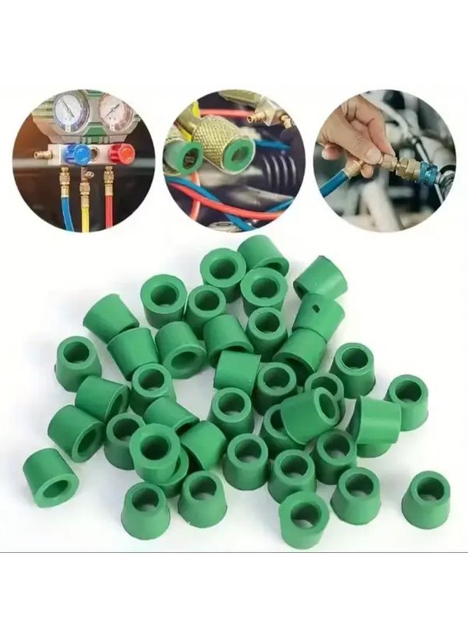 3 Color Meter Tube Rubber Gasket Fluorine Compatible Leak Proof Sealing Ring For Ammonia And Liquid Transfer Green 10 Pcs Fit Circular Design Durable Corrosion Resistant Seal For Automotive And Industrial Applications - Image 1