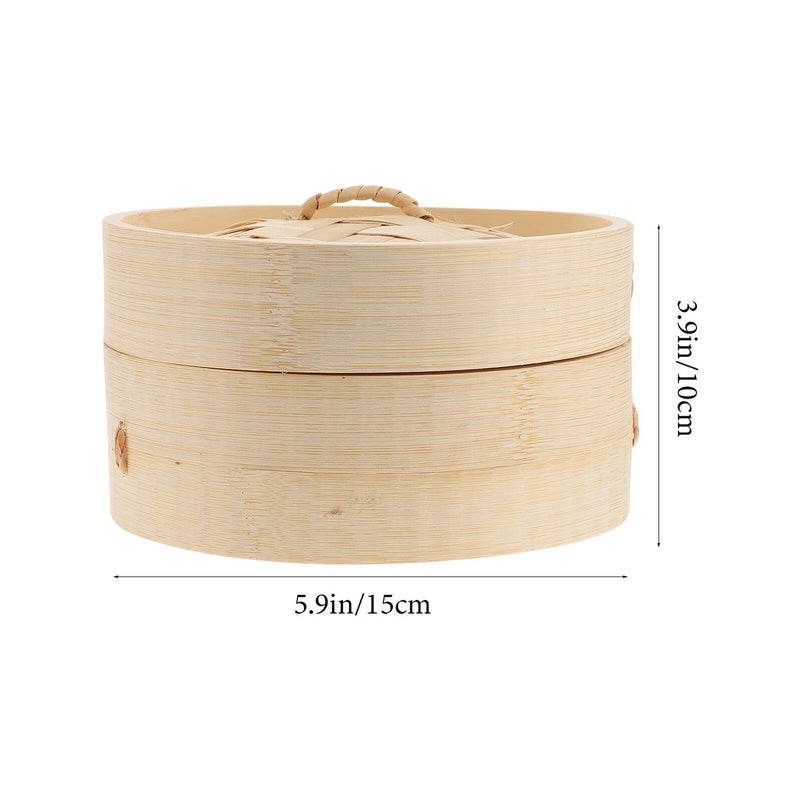Bamboo Steamer Basket With Lid For Dim Sum Buns Vegetables Meat Desserts Eco Friendly - Image 3