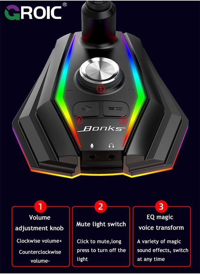 GROIC - Computer USB Microphone 3.5mm AUX Output Noise Reduction Phone Call Conference Omnidirectional Condenser Microphone - Image 1