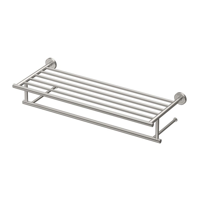 Gatco 4297 Latitude II Towel Rack 25 3/4 inch Satin Nickel/Wall Mounted Towel Rack with Towel Bar For Bathroom - Image 5
