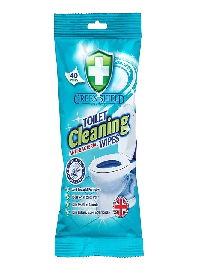 Greenshield Toilet Cleaning 40 Wipes - Image 1