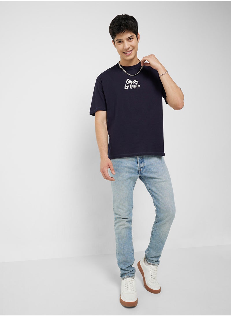GUESS Patch At Back Crew Neck T-Shirt  - Image 4