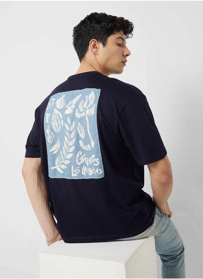 GUESS Patch At Back Crew Neck T-Shirt