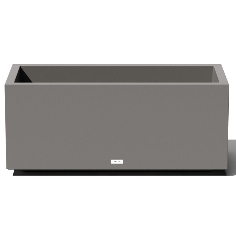 Veradek Block Series Long Box Planter  Large Rectangular Planter for Indoor or Outdoor PatioPorch  Durable AllWeather Use with Drainage Holes  Modern Dcor for Tall Plants Flowers or Shrubs