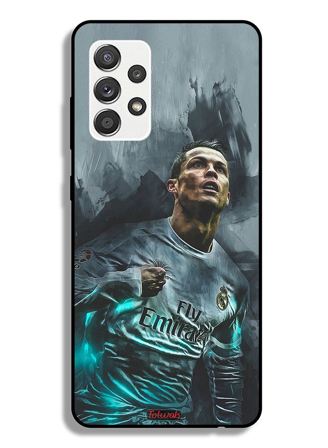 Tolwak Samsung Galaxy A32 5G Protective Case Cover Cristiano Ronaldo Art - Image 1