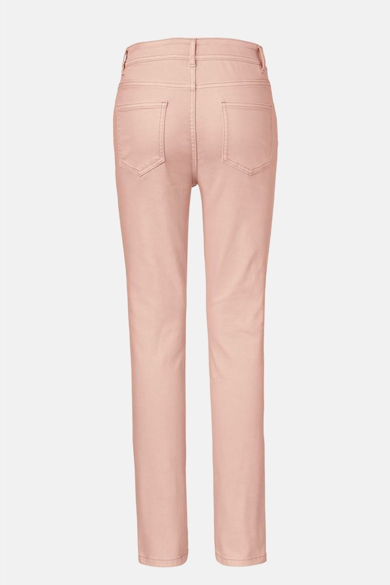 Tchibo جينز نسائي مستقيم الساق بلون وردي - Image 3