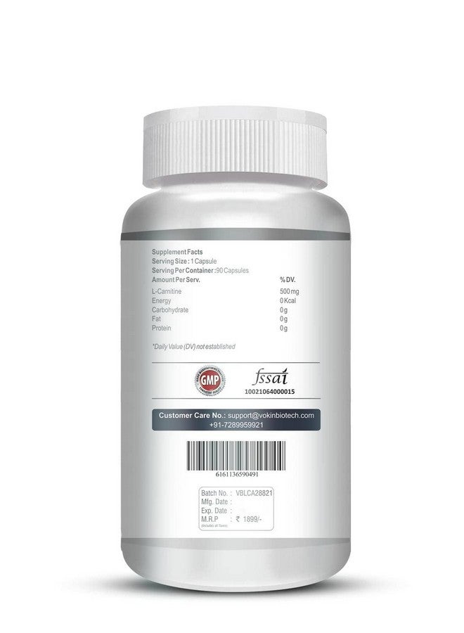 Vokin Biotech L-Carnitine Acetyl (ALCAR)- Support Brain Health- 500 mg - 90 Capsules - Image 3